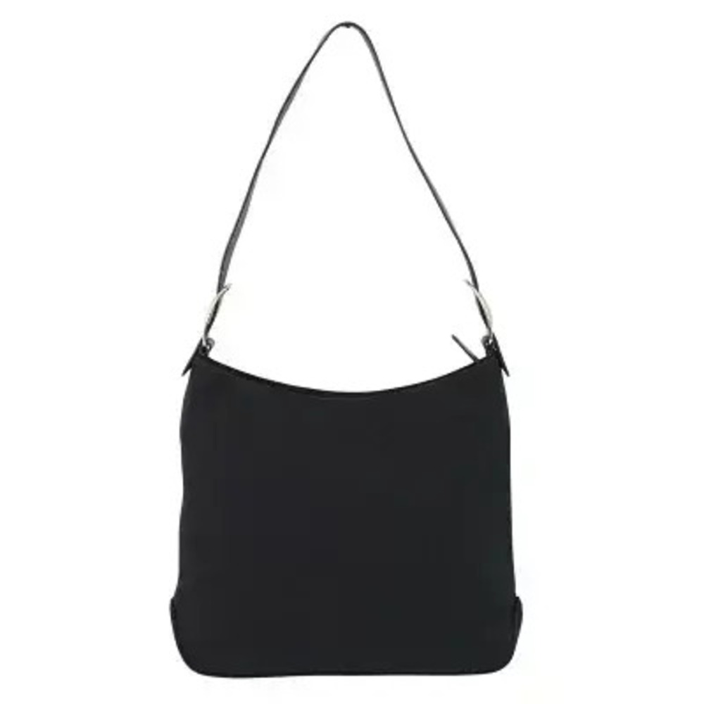 Salvatore Ferragamo Canvas Shoulder Bag Black